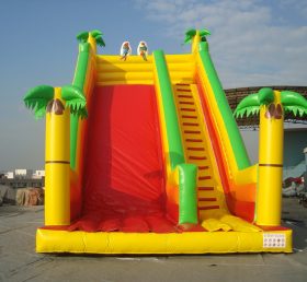 T8-1237 Jungle Theme Giant Inflatable Castle Slide