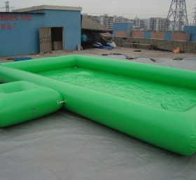 Pool1-562 Green Square Inflatable Water Pool