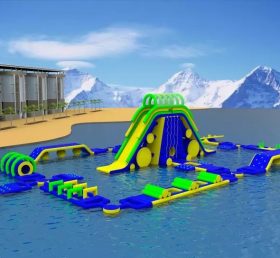 S163 Inflatable Water Park Aqua Park Water Island