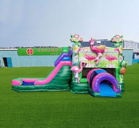 T2-7029 Flamingo Bounce House and Slide Combo