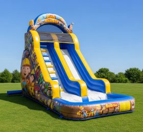 T8-8417 Bob The Builder Theme Inflatable Water Slide