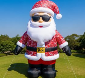 C1-424 Inflatable Santa Claus wearing trendy brand and sunglasses