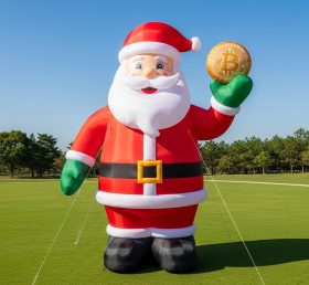 C1-508 Inflatable Santa Claus holding Bitcoin
