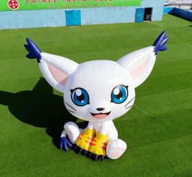 Cartoon3-054 Digimon White Cat Character Inflatable Cartoons