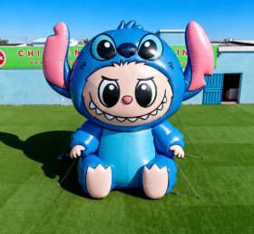 Cartoon3-234 Pop Mart Labubu Alien Stitch Costume Inflatable Character Model