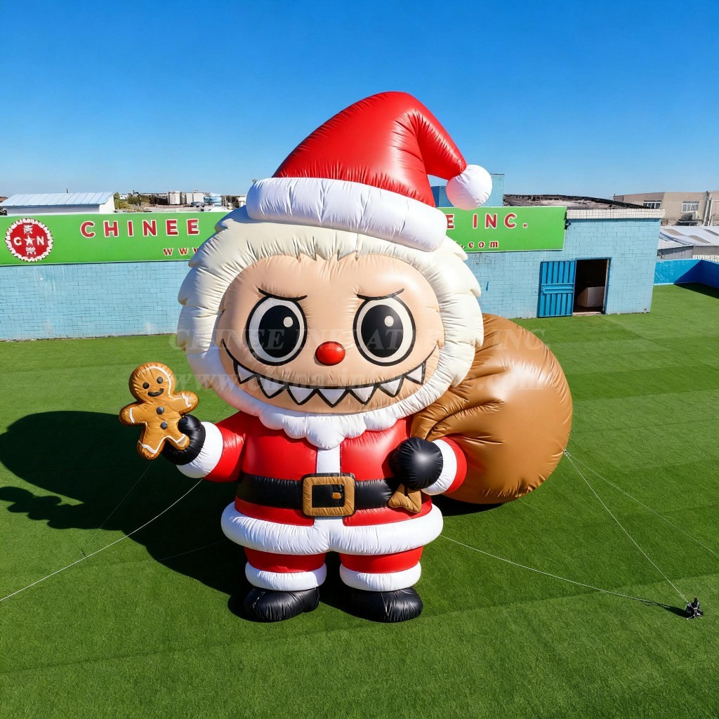 Cartoon3-714 Pop Mart Labubu Santa Claus Inflatable Cartoon