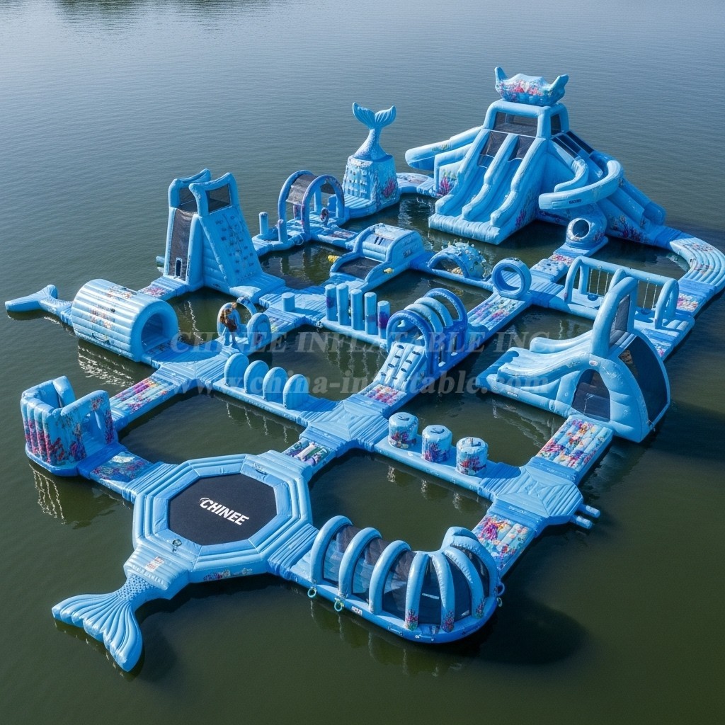 S496 Mermaid Theme Inflatable Water Park
