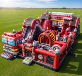 T6-6438 Firetruck Theme Inflatable Funcity