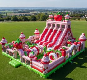 T6-6592 Strawberry Shortcake Theme Inflatable Funcity