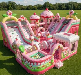 T6-6594 Strawberry Shortcake Theme Inflatable Funcity