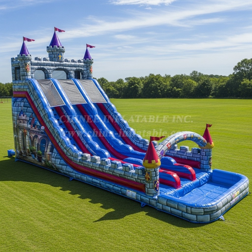 T8-5401 Castle Kingdom Theme Inflatable Water Slide