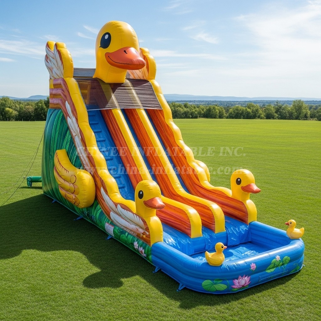 T8-5407 Duck Theme Inflatable Water Slide