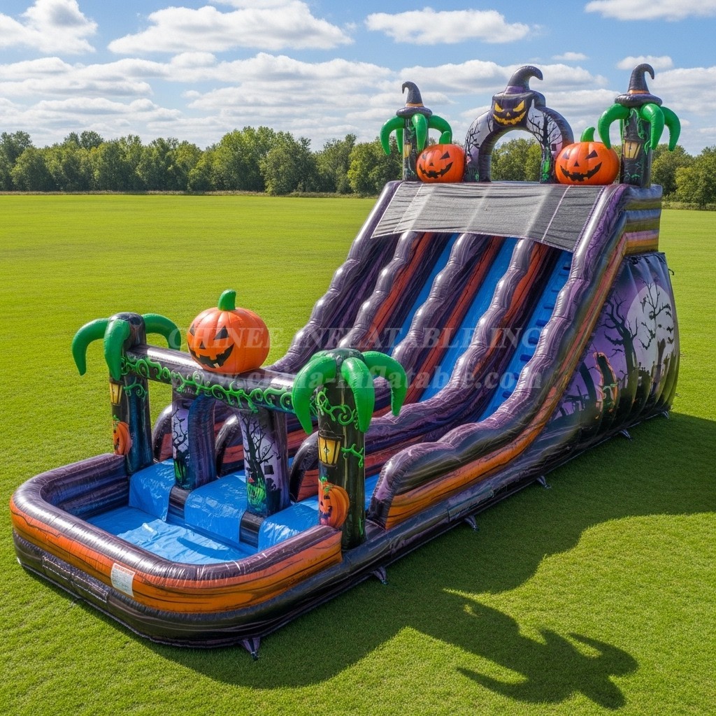 T8-5413 Halloween Theme Inflatable Water Slide
