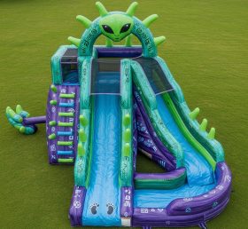 T8-5438 Alien Theme Inflatable Water Slide
