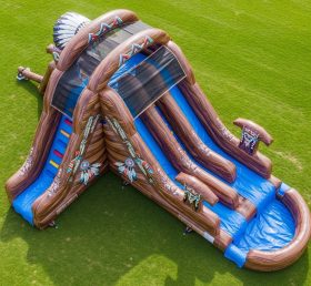 T8-5447 American Indian Theme Inflatable Water Slide