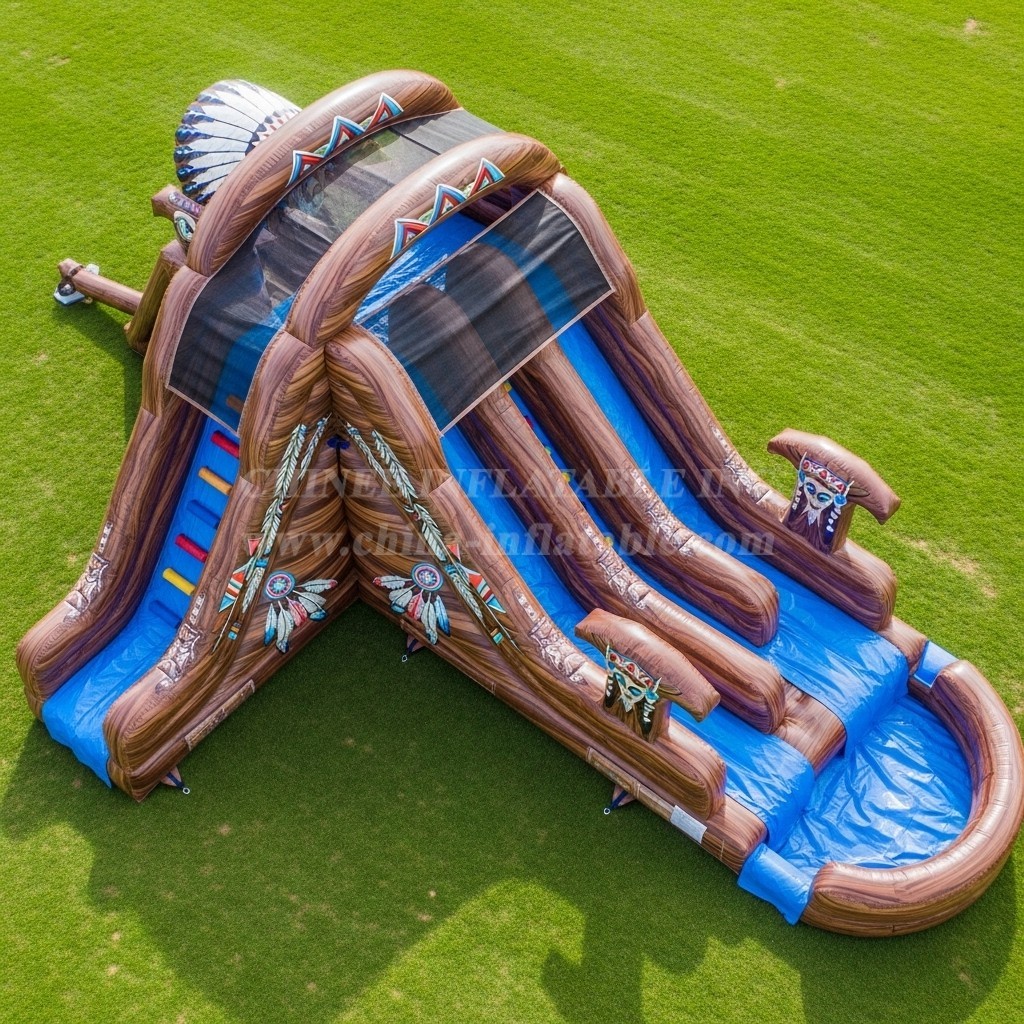 T8-5447 American Indian Theme Inflatable Water Slide