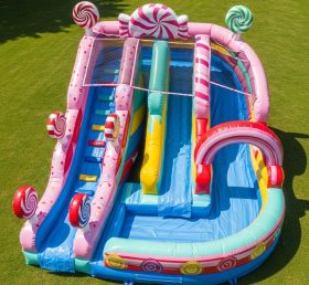 T8-5471 Candy Theme Inflatable Water Slide
