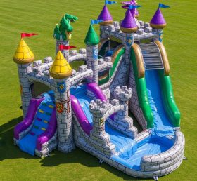 T8-5476 Castle Kingdom Theme Inflatable Water Slide