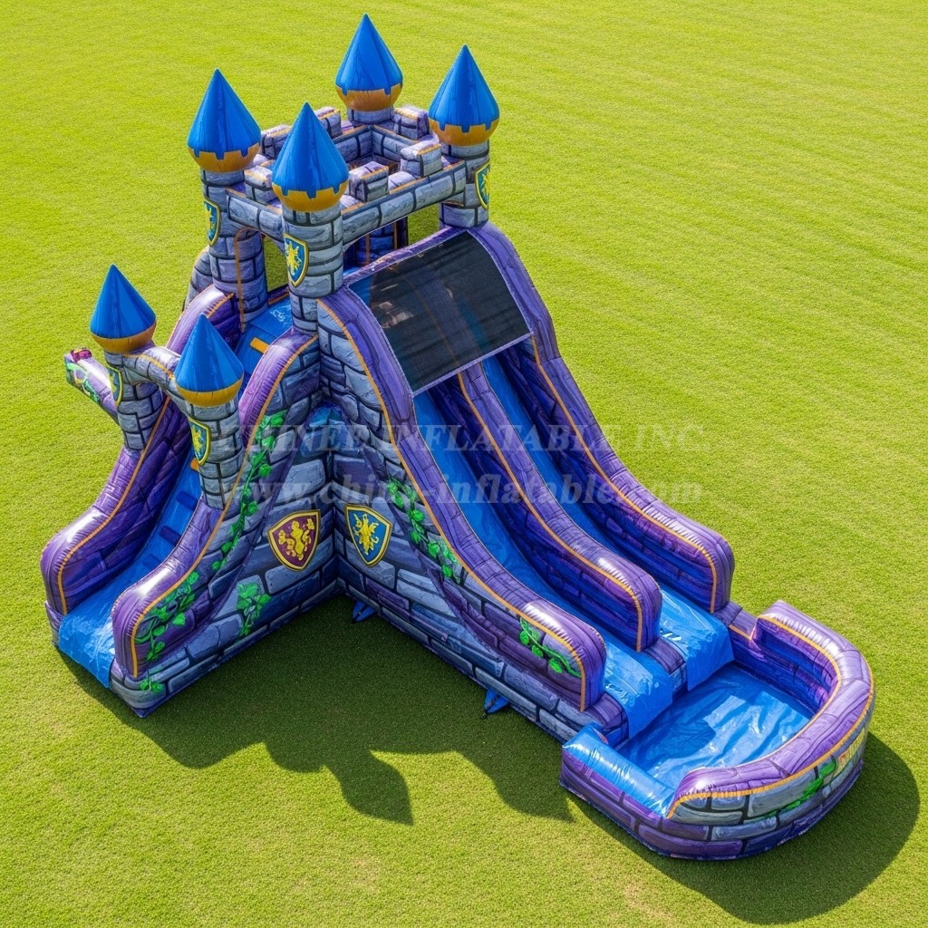 T8-5479 Castle Kingdom Theme Inflatable Water Slide