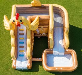 T8-5489 Chicken Theme Inflatable Water Slide