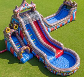T8-5495 Circus Theme Inflatable Water Slide
