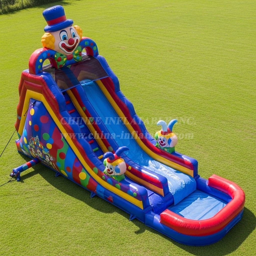 T8-5503 Clown Theme Inflatable Water Slide