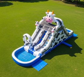T8-5507 Cow Theme Inflatable Water Slide