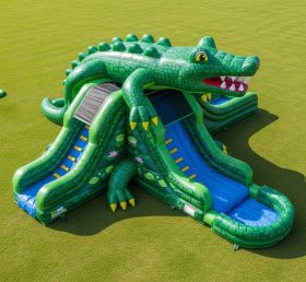T8-5520 Crocodile Theme Inflatable Water Slide