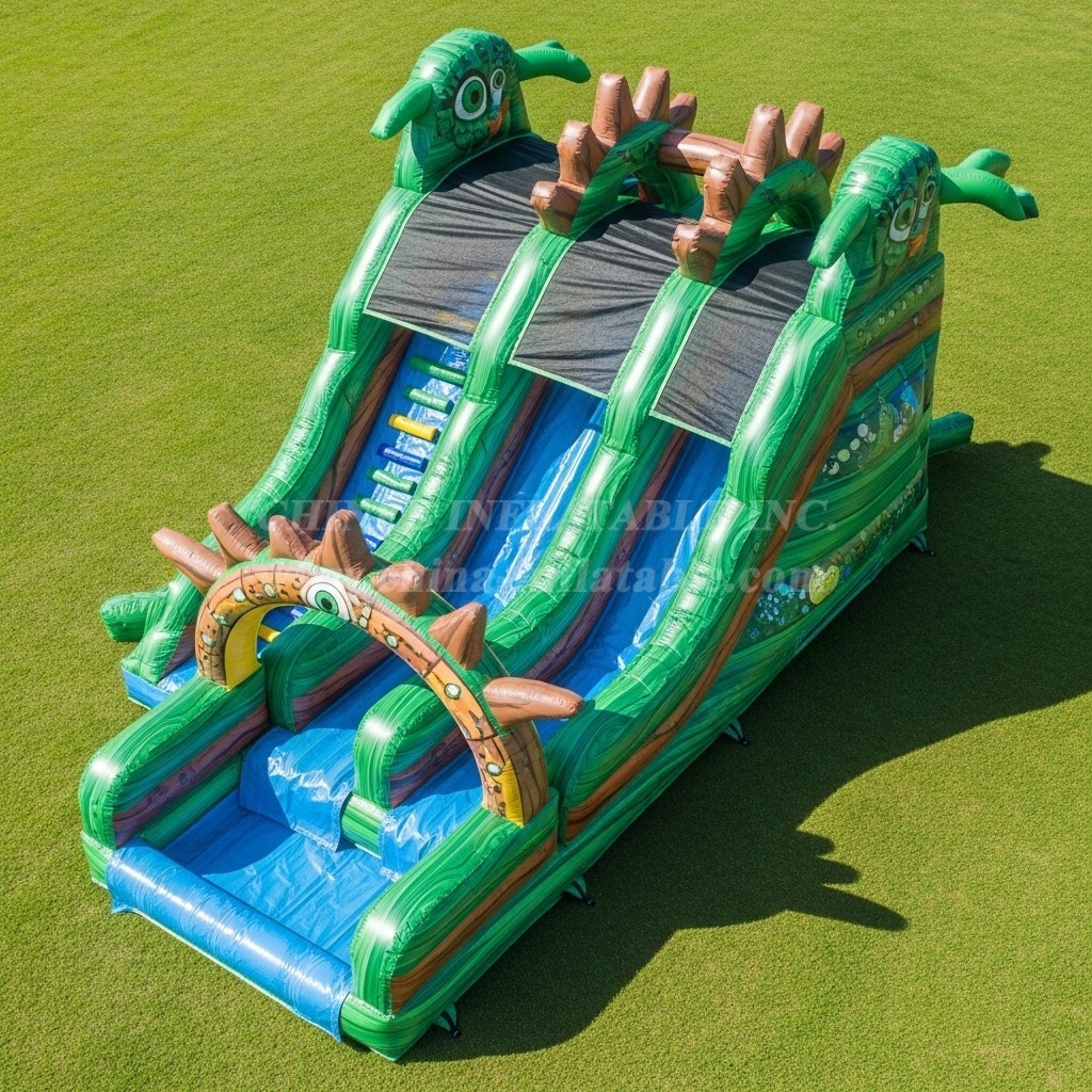 T8-5530 Dinosaur Theme Inflatable Water Slide