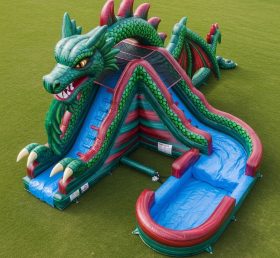 T8-5549 Dragon Theme Inflatable Water Slide