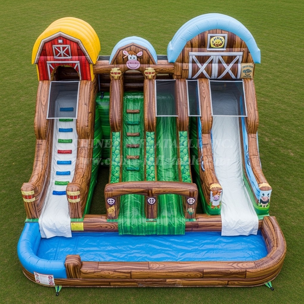 T8-5584 Farm Theme Inflatable Water Slide