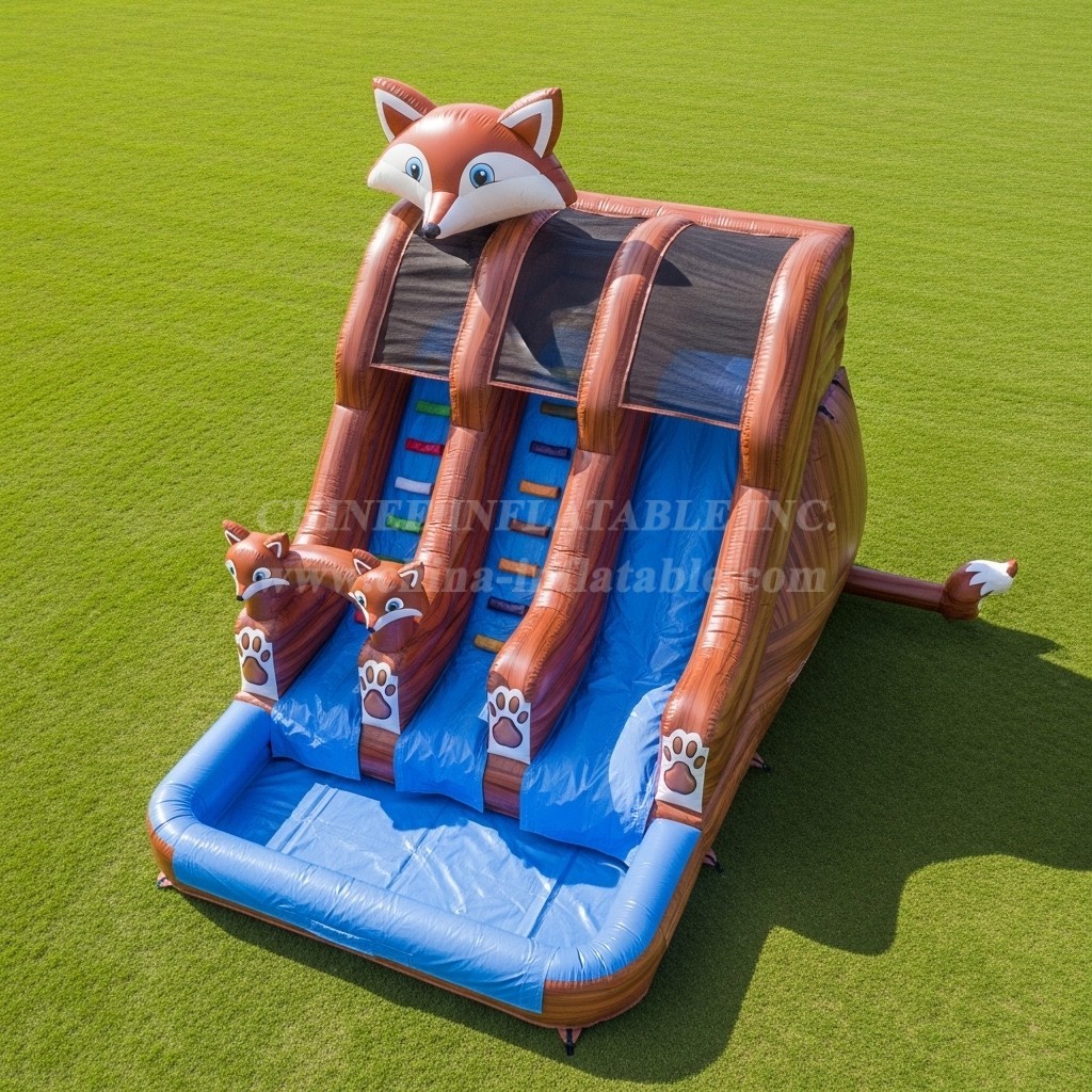 T8-5601 Fox Theme Inflatable Water Slide