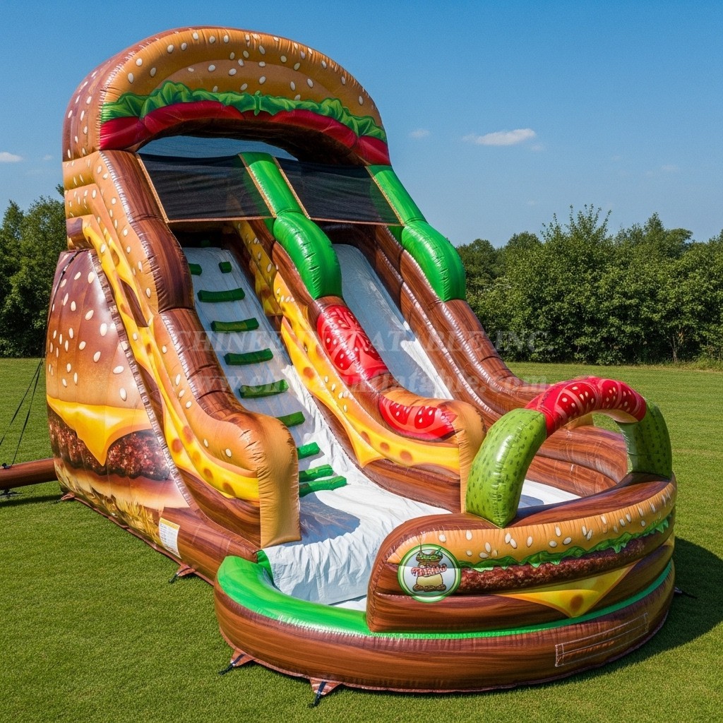 T8-5619 Hamburger Theme Inflatable Water Slide