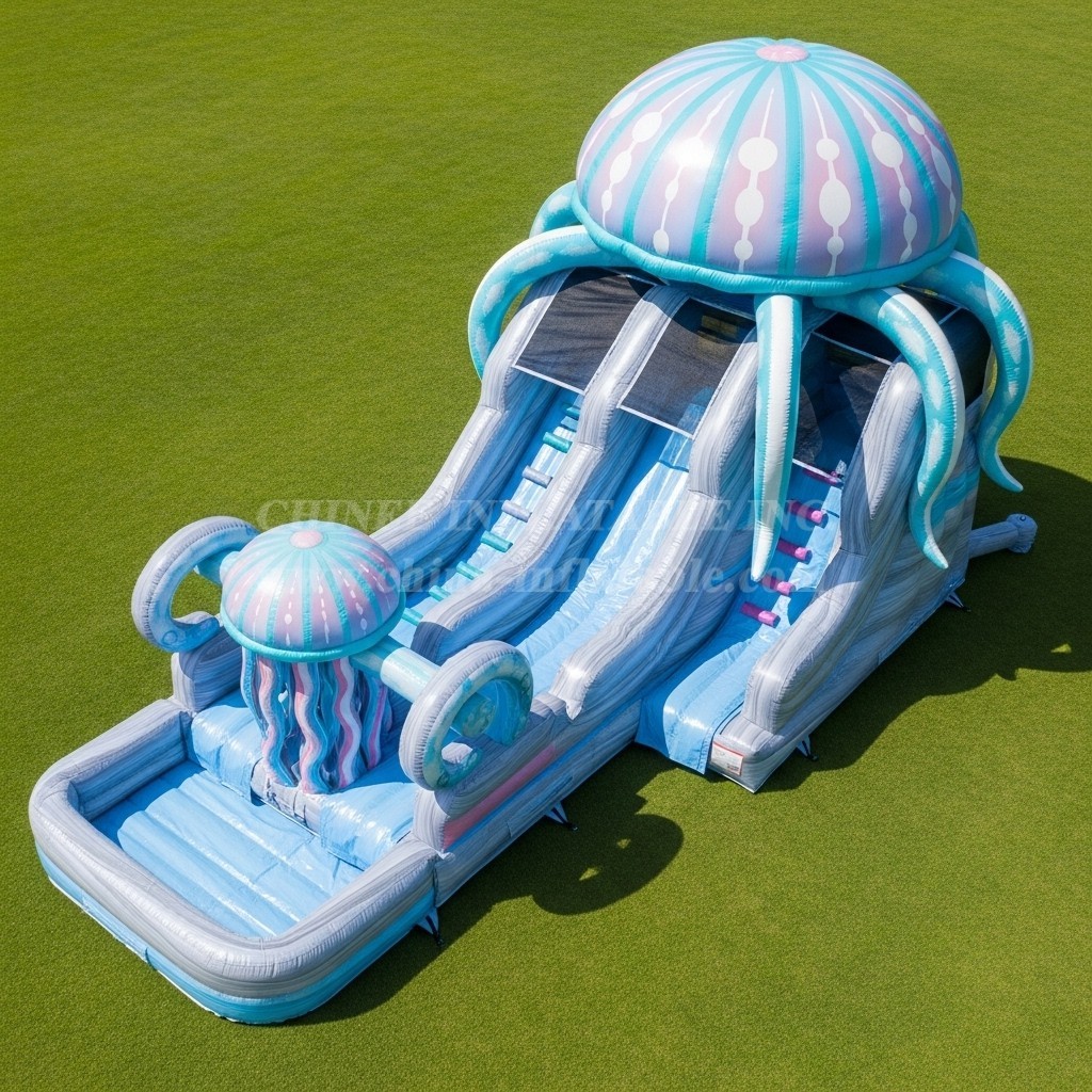 T8-5635 Jellyfish Theme Inflatable Water Slide