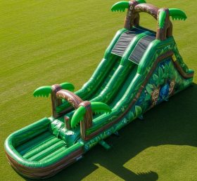 T8-5641 Jungle Theme Inflatable Water Slide