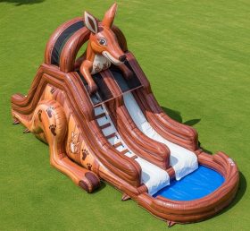 T8-5649 Kangaroo Theme Inflatable Water Slide