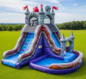 T8-5653 Knight Theme Inflatable Water Slide