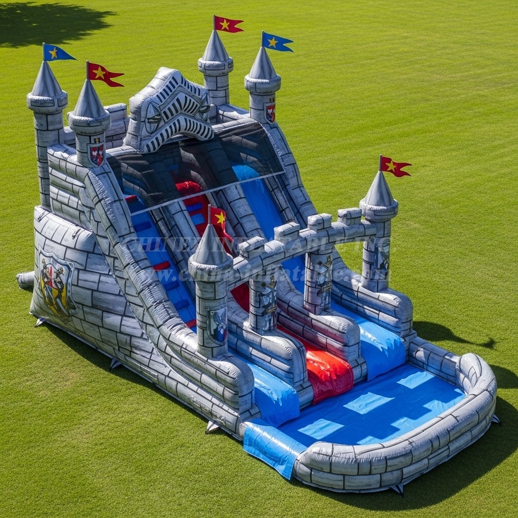 T8-5657 Knight Theme Inflatable Water Slide