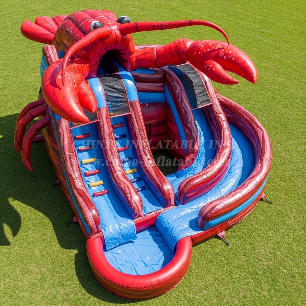 T8-5669 Lobster Theme Inflatable Water Slide