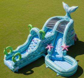 T8-5680 Mermaid Theme Inflatable Water Slide
