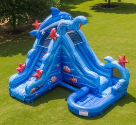 T8-5706 Ocean Theme Inflatable Water Slide