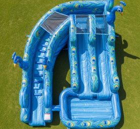 T8-5739 Peacock Theme Inflatable Water Slide
