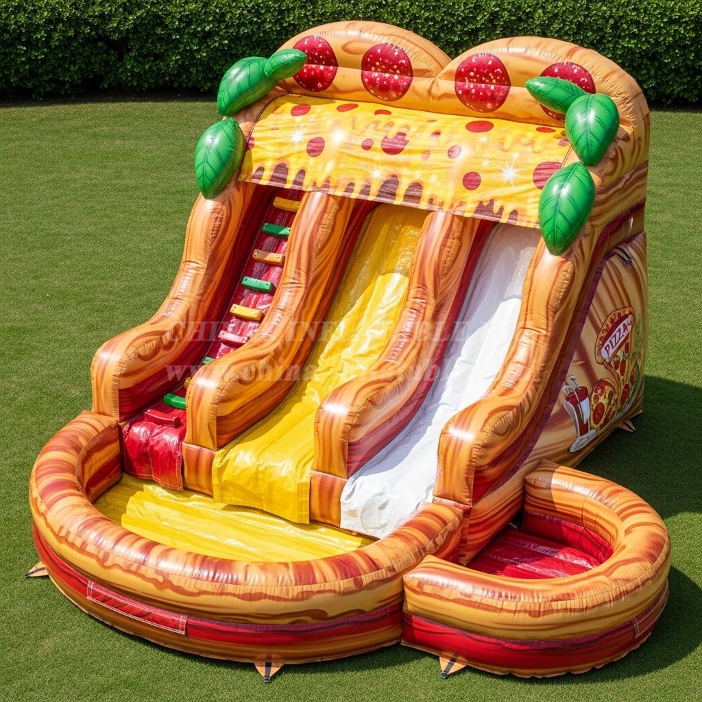 T8-5761 Pizza Theme Inflatable Water Slide