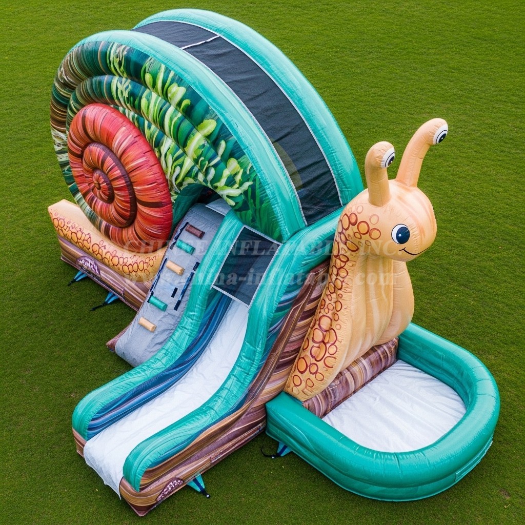 T8-5812 Snail Theme Inflatable Water Slide
