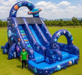 T8-5816 Space Theme Inflatable Water Slide