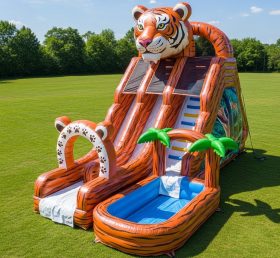 T8-5833 Tiger Theme Inflatable Water Slide