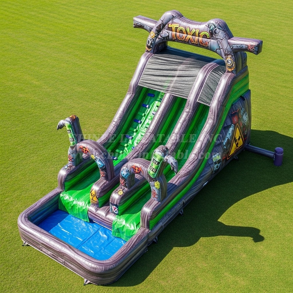 T8-5844 Toxic Theme Inflatable Water Slide