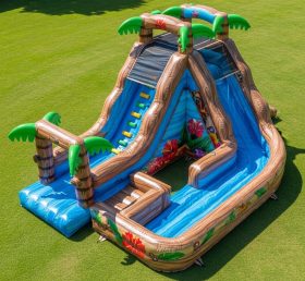 T8-5845 Tropical Theme Inflatable Water Slide
