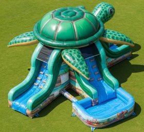 T8-5854 Turtle Theme Inflatable Water Slide