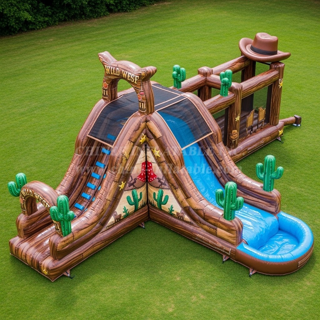 T8-5876 Wild West Theme Inflatable Water Slide
